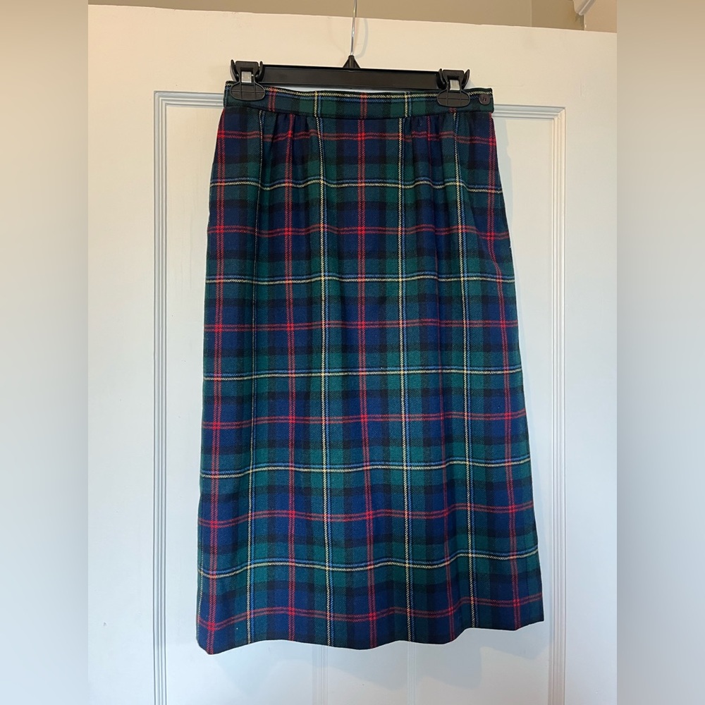 Vintage Pendleton plaid tartan skirt